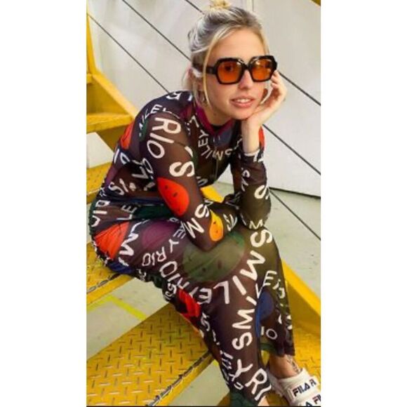 NWT Farm Rio Type Smiley Rio Tulle Dress, Med $260 E24 - Picture 2 of 12